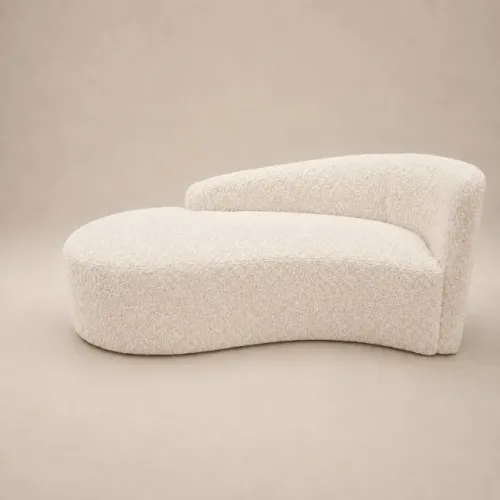 Namoradeira Modelo Charlote - Linho /Boucle - Bege - 1,80