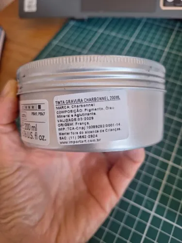 tinta gravura CHARBONNEL preta 200ml