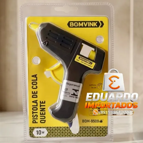 Pistola de Cola Quente Bomvink 10W - Ideal para Artesanato e Reparos