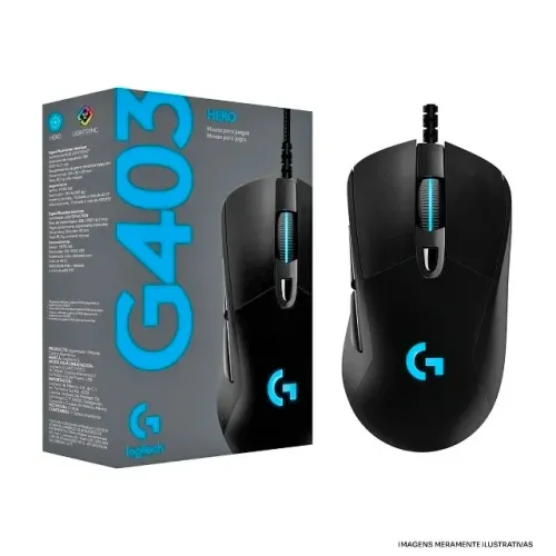 Mouse Gamer RGB Logitech G403 HERO (Usado)