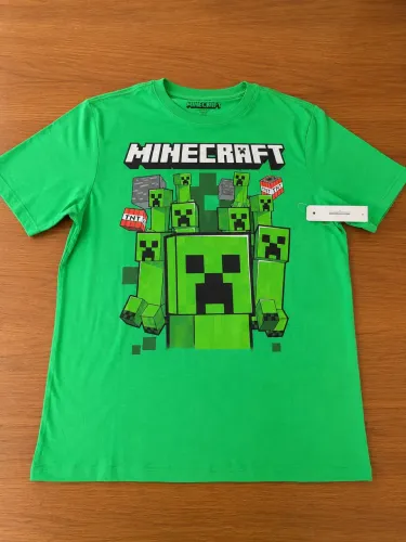 Camiseta Minecraft Original Infantil XL (14/16) Nova