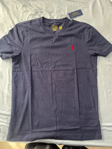 Camiseta Básica Slim Fit Polo Ralph Lauren Azul-Marinho