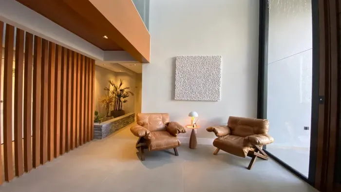 Apartamento novo 1 suíte, 1 box - pé direito duplo - com vista para jardim