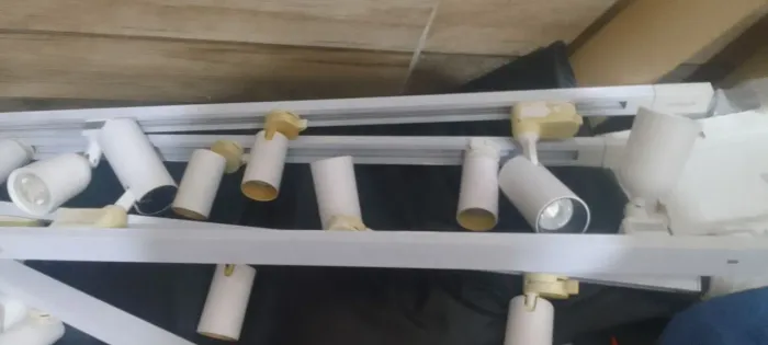 Luminárias moderna,luz branca,5 trilhos com 3 luminária