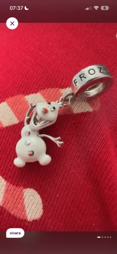 berloque vivara frozen olaf disney pingente Frozen
