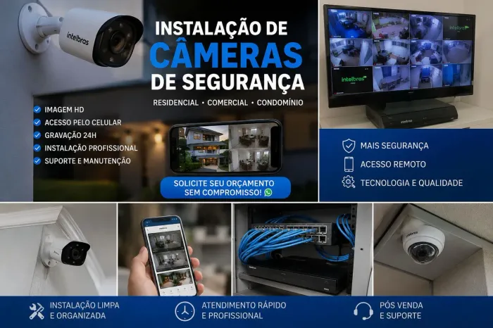 Instalação de Câmeras de Segurança / CFTV Residencial e Comercial