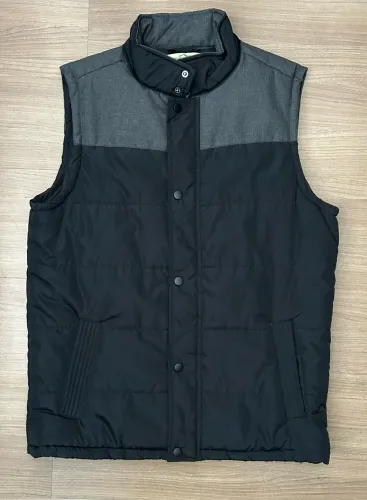 Colete Masculino Puffer Adventuridge Preto e Cinza - Tam M