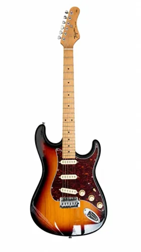 Guitarra Tagima TG540 Sunburst Stratocaster Escala Escura Regulada Orientação da mão Destr