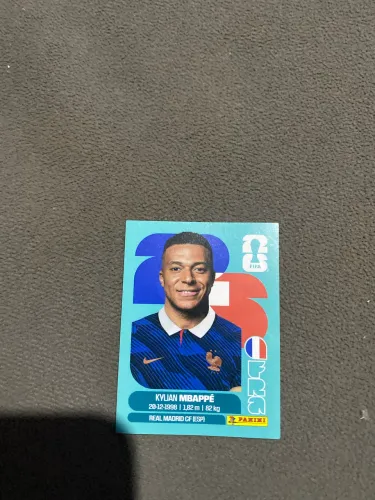 Figurinha da copa Mbappé 2026