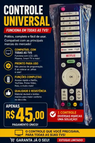 ? CONTROLE REMOTO UNIVERSAL - WH-7736 ?