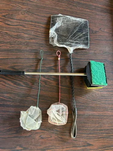 Peneiras para aquário e aspirador de limpeza
