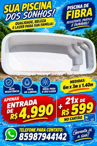 Piscina de fibra