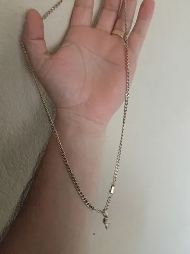 Cordão prata banhado a ouro