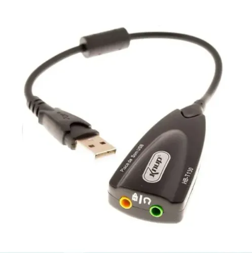 Adaptador USB Áudio 2xP2 Fone e Microfone HB-TI30 - Knup