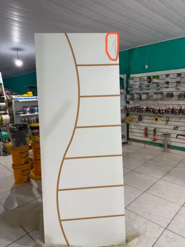 Porta Frisada Branca 80cm - Avaria - Preço Custo