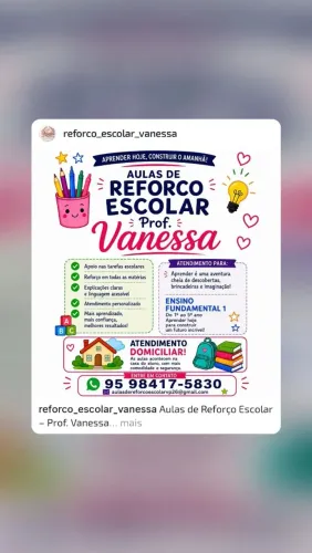 Aulas de reforço escolar