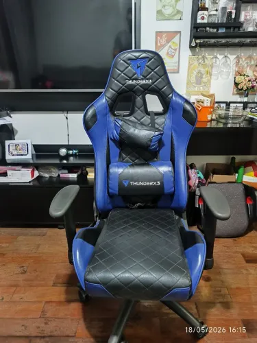 Cadeira Gamer Profissional ThunderX3 Azul