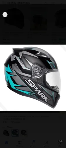 Capacete Fechado Ebf New Spark Moto Spot Masculino Feminino Tiffany Fosco 56