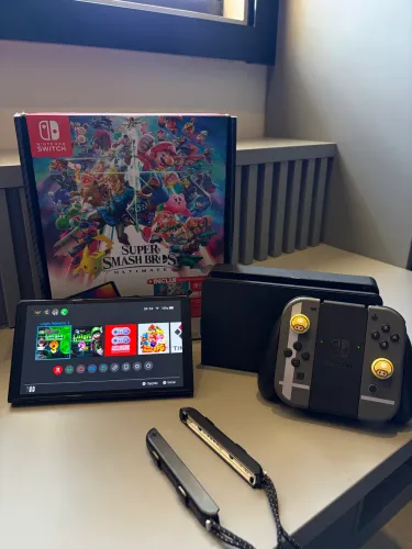 Nintendo switch OLED -DESBLOQUEADO- versão smash bros