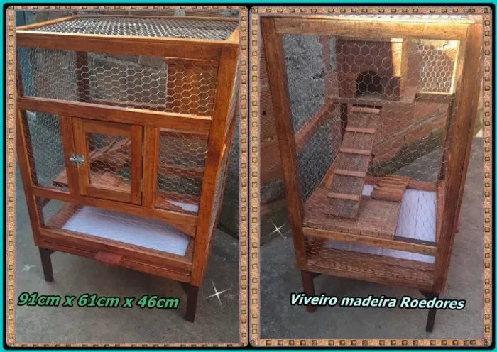 OFERTA Viveiro Envernizado Top para Roedores
