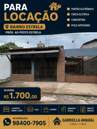 Alugo casa no bairro Novo estrela