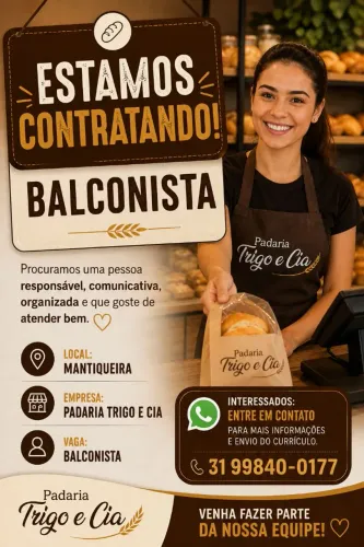 * ESTAMOS CONTRATANDO BALCONISTA *