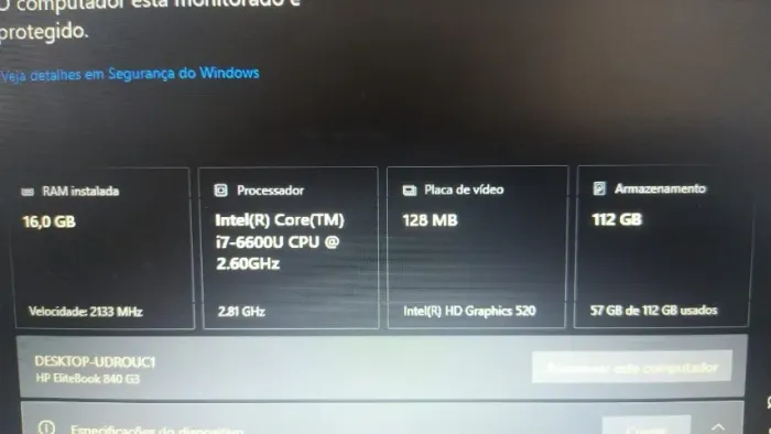 notebook hp elitebook 840 g3 core i7 16 ram ddr4 128 video