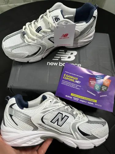 Tênis New Balance 530 - Branco+Marinho - TAM: 38