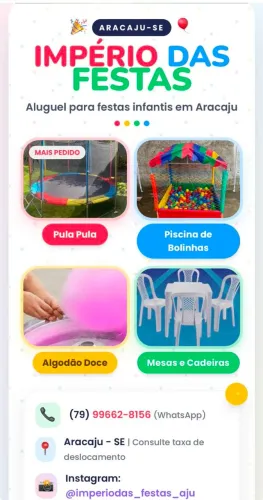 Aluguel de mesas cadeira pula pula algodão doce fone *35