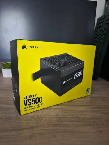 Fonte Corsair 500w VS500 80 plus
