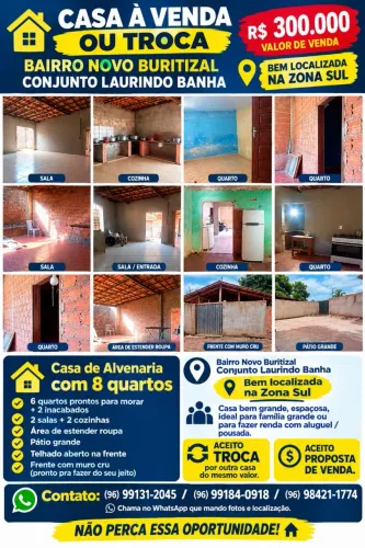 Vendo ou troco casa grande