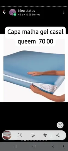 Capa colchão casal queem malha gel