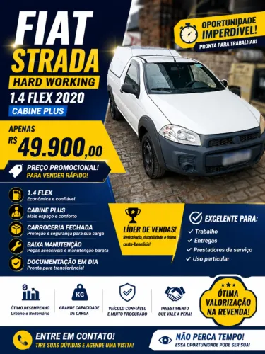 Fiat Strada Working Hard 1.4 Fire Flex 8V CS 2020