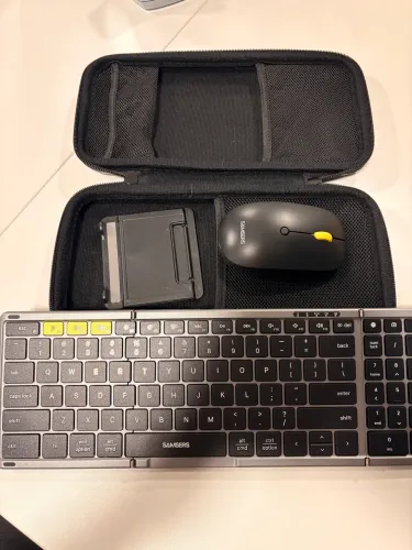 Teclado dobrável e mouse sem fio portátil Samsers