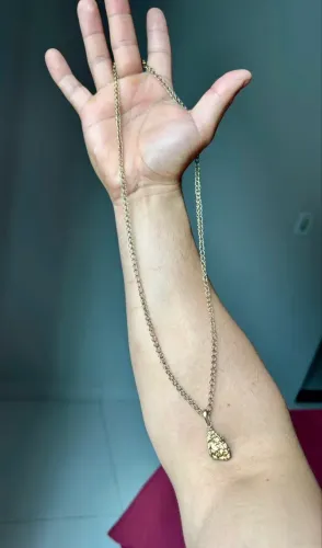 Cordão de prata banhado a ouro 