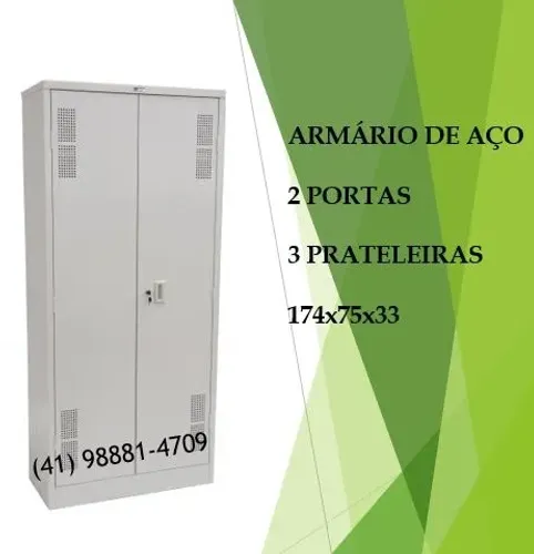 Armário de aço multiuso 2 portas