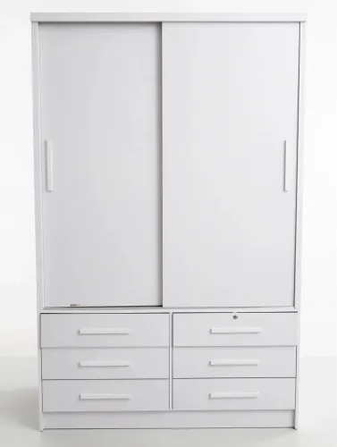 URGENTE - Guarda-Roupa Branco 2 Portas Correr + 6 Gavetas - R$1.100 - RETIRADA HOJE 