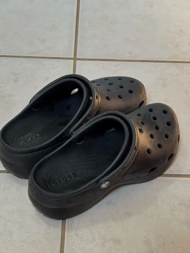 Crocs Plataforma Original Preto - Tam. 39 - Com Pins Originais