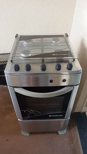 Fogão inox 4 bocas semi novo