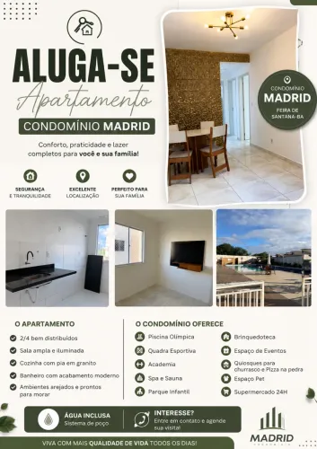 Apartamento MADRID ( Água e Condomínio incluso)