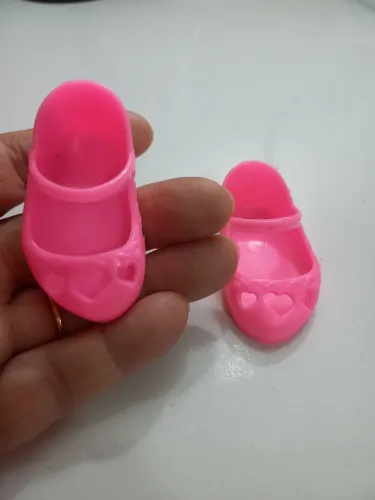 Sapatinho de Boneca Rosa ( 5,5 cm )