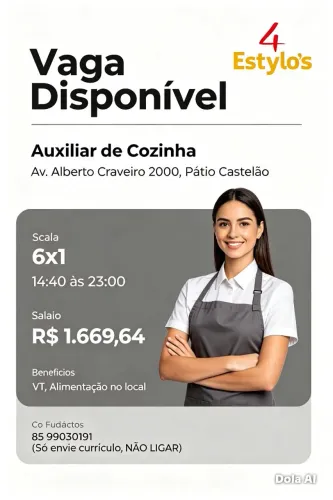 Auxiliar de cozinha