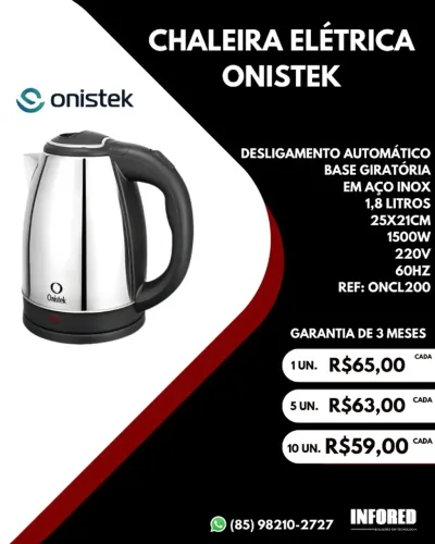Chaleira Elétrica Onistek