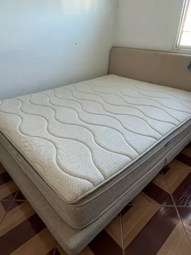 Cama Colchão Casal Queen Umaflex Molas Ensacadas Pillow Top + Box + Cabeceira 198x158x32