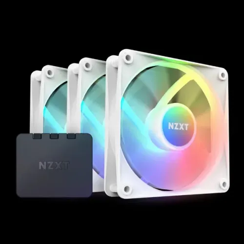 Fans NZXT F120 White (120mm) - Kit com 3 (NOVAS)