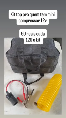 Bolsa ou adaptador ou mangueira espiral acessório compressor 12v
