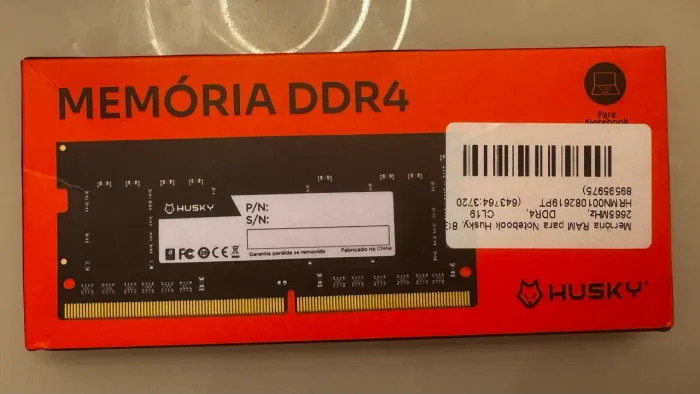 Memória RAM Notebook Husky 8GB DDR4 2666MHz CL19 Nova Lacrada