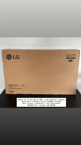 Smart Tv LG 43 Polegadas Lacrada - Nota fiscal