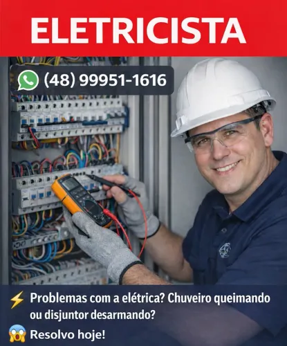 Eletricista Disjuntor caindo? Chuveiro queimou? Luz piscando ou conta de luz alta?