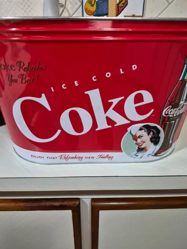 Balde galvanizado coca cola